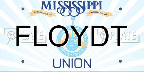 FLOYDT Mississippi License Plate