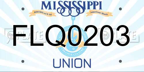 FLQ0203 Mississippi License Plate