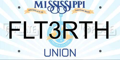 FLT3RTH Mississippi License Plate