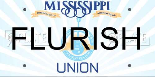 FLURISH Mississippi License Plate