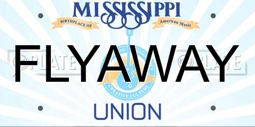 FLYAWAY Mississippi License Plate