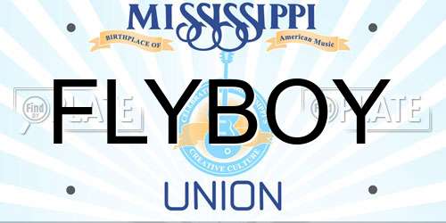 FLYBOY Mississippi License Plate