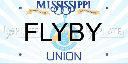 FLYBY Mississippi License Plate