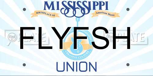 FLYFSH Mississippi License Plate