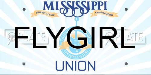 FLYGIRL Mississippi License Plate