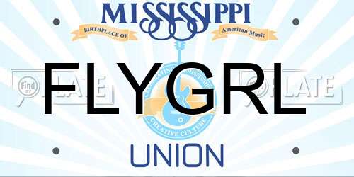 FLYGRL Mississippi License Plate