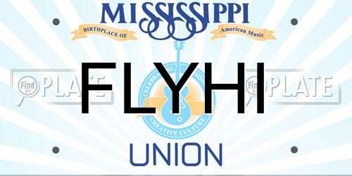 FLYHI Mississippi License Plate