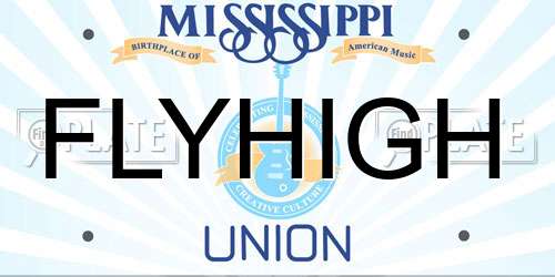 FLYHIGH Mississippi License Plate
