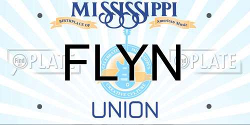 FLYN Mississippi License Plate