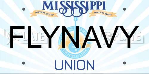 FLYNAVY Mississippi License Plate