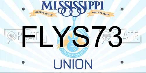 FLYS73 Mississippi License Plate