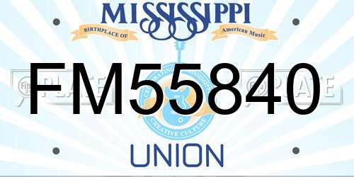 FM55840 Mississippi License Plate
