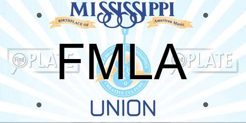 FMLA Mississippi License Plate