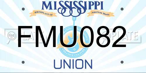 FMU082 Mississippi License Plate