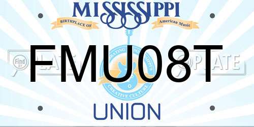 FMU08T Mississippi License Plate