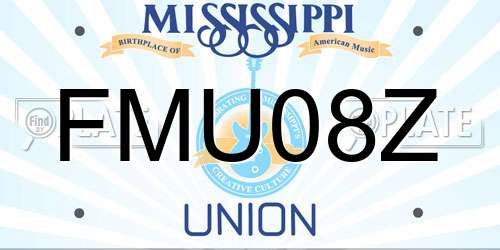 FMU08Z Mississippi License Plate
