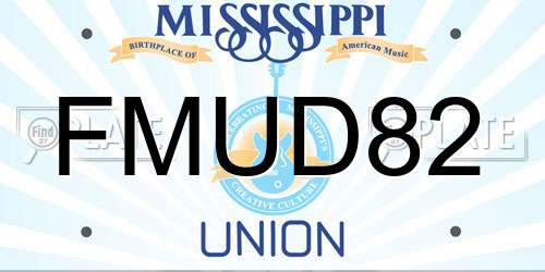 FMUD82 Mississippi License Plate
