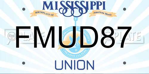 FMUD87 Mississippi License Plate