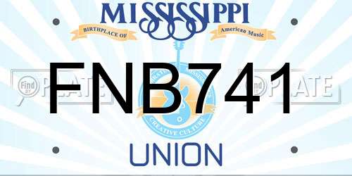 FNB741 Mississippi License Plate