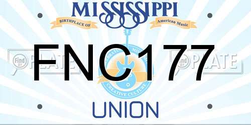 FNC177 Mississippi License Plate