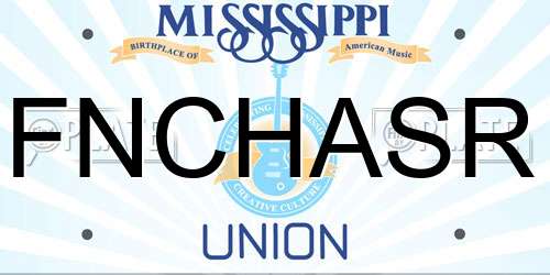 FNCHASR Mississippi License Plate