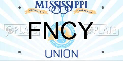 FNCY Mississippi License Plate