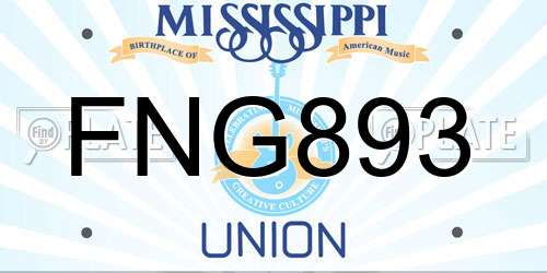 FNG893 Mississippi License Plate