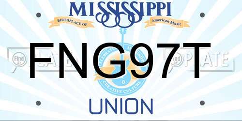 FNG97T Mississippi License Plate
