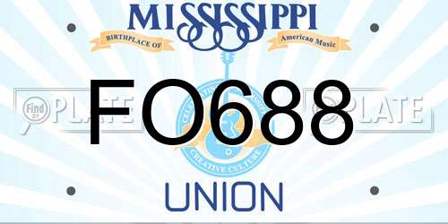 FO688 Mississippi License Plate