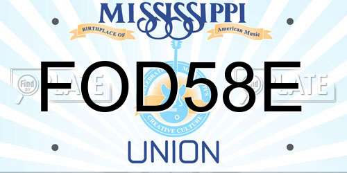 FOD58E Mississippi License Plate