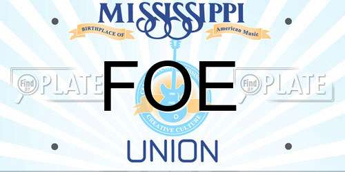 FOE Mississippi License Plate