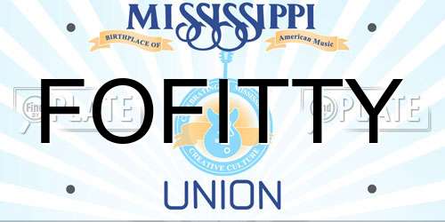 FOFITTY Mississippi License Plate