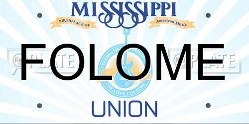 FOLOME Mississippi License Plate
