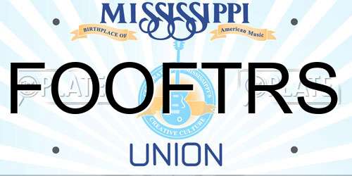FOOFTRS Mississippi License Plate