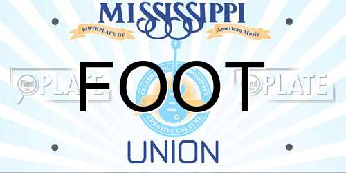 FOOT Mississippi License Plate