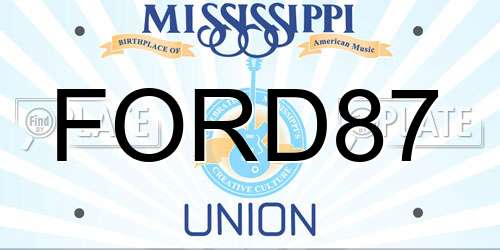 FORD87 Mississippi License Plate