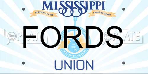 FORDS Mississippi License Plate