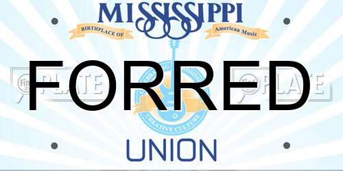 FORRED Mississippi License Plate