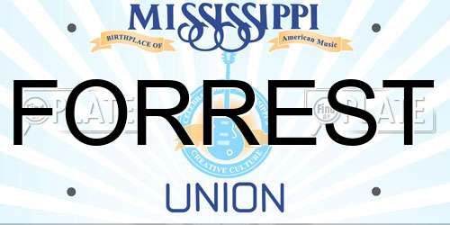 FORREST Mississippi License Plate