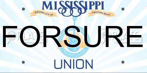 FORSURE Mississippi License Plate