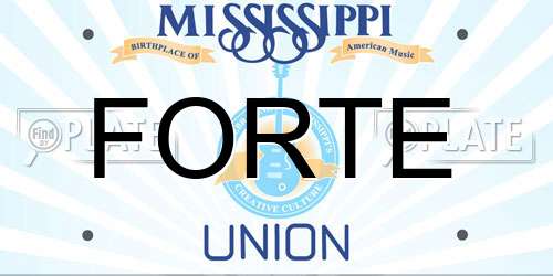 FORTE Mississippi License Plate