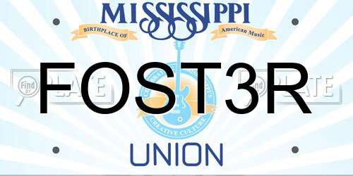 FOST3R Mississippi License Plate