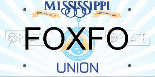 FOXFO Mississippi License Plate