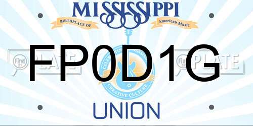FP0D1G Mississippi License Plate