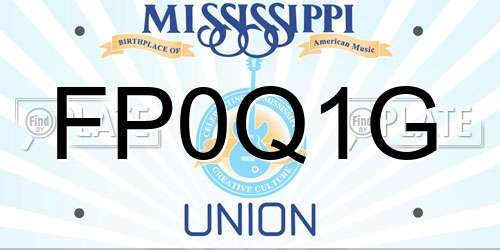 FP0Q1G Mississippi License Plate
