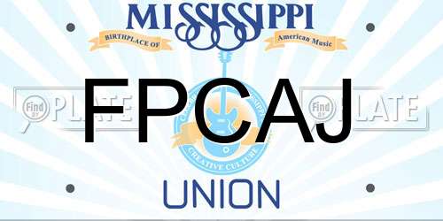 FPCAJ Mississippi License Plate