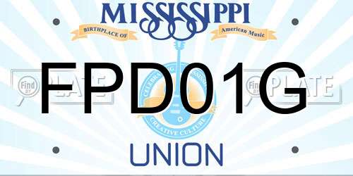 FPD01G Mississippi License Plate