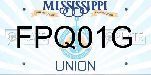 FPQ01G Mississippi License Plate