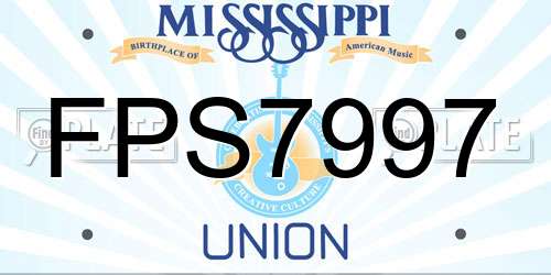 FPS7997 Mississippi License Plate