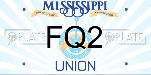 FQ2 Mississippi License Plate